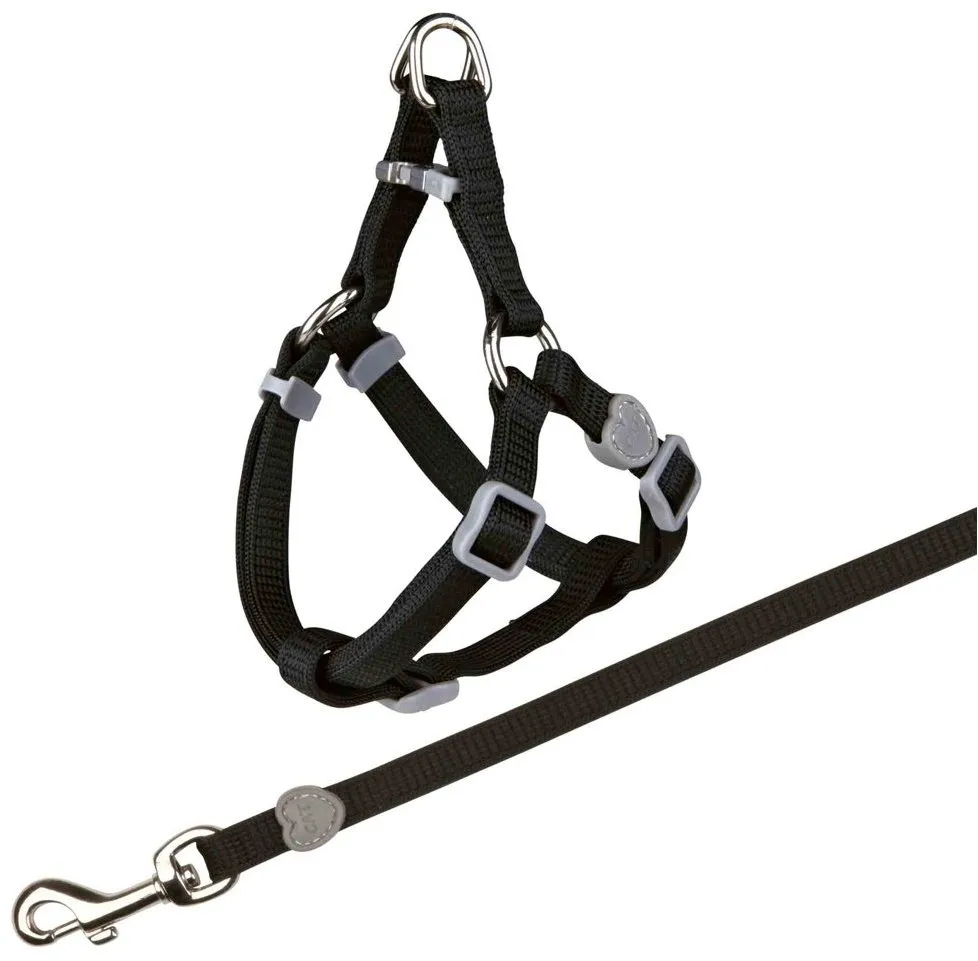 Nylonový postroj s vodítkem pro kočku 26-37cm/10mm, 1,20m