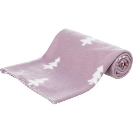 Vánoční deka NIVIA 100 x70 cm, fleece, šedá/berry/petrolejová
