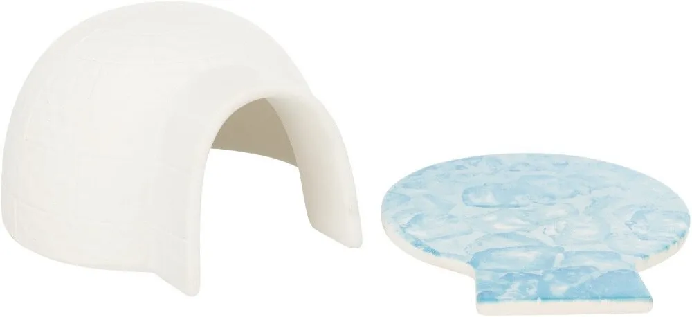 Igloo s chladící keramickou deskou,  13 x 9 x 15 cm, bílá
