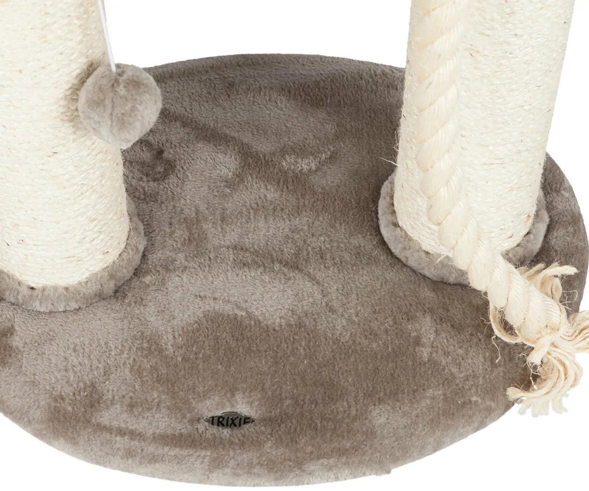 Škrábadlo MARCELA, podesta, 2 sloupky, odpočívadlo, 60cm, sisal/béžový plyš
