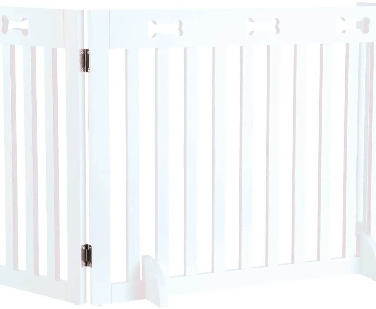 Branka pro psy 4 díly 60-160 x 75 cm bílá