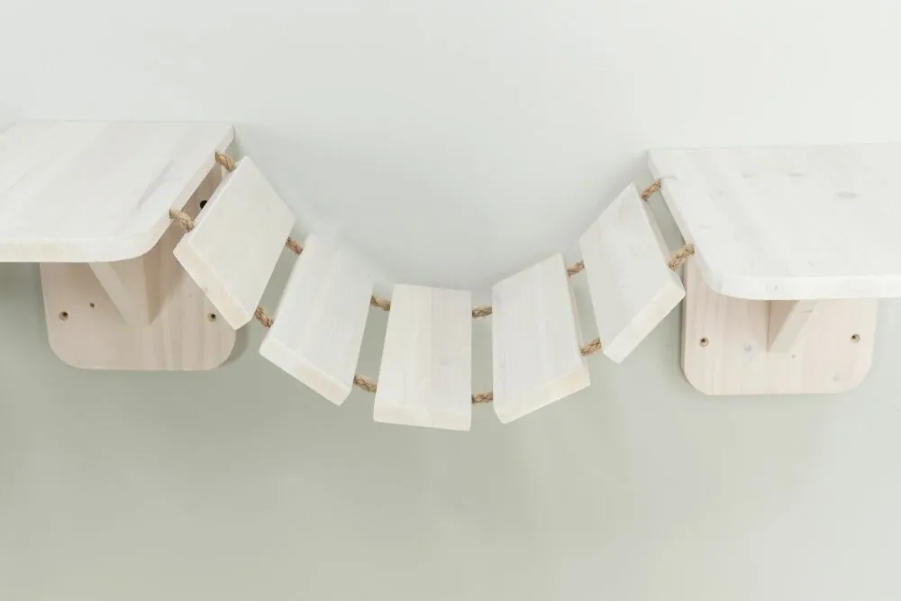 Žebřík - lávka na zeď, 150 x 30 cm, bílá