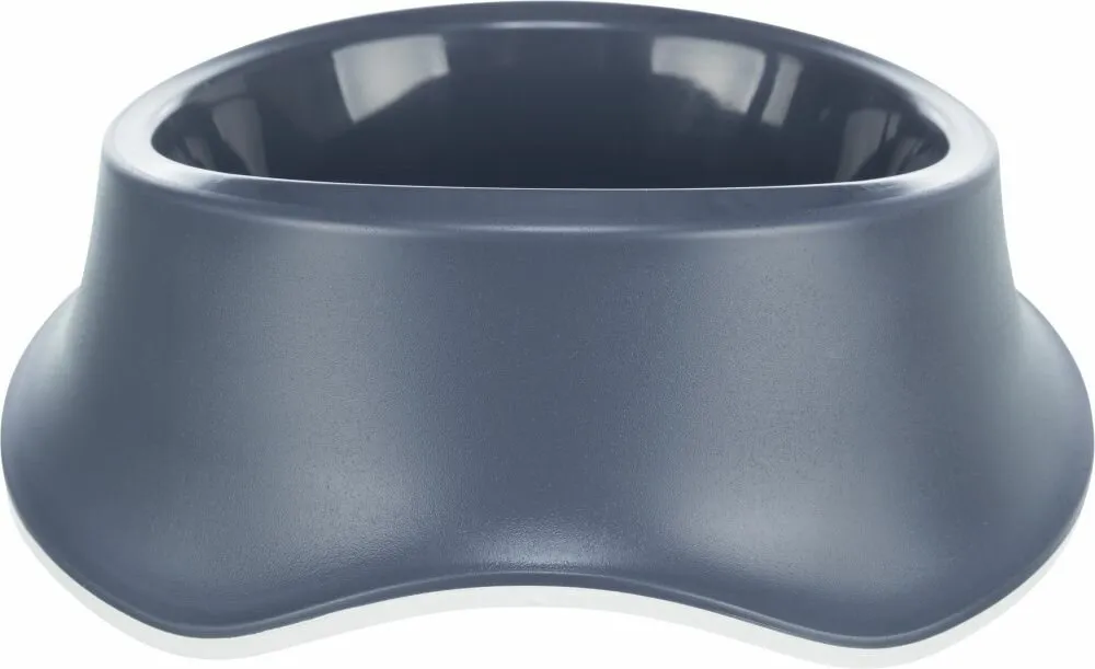 Plastová miska proti vyhazování potravy, gumový kroužek, 0.35 l/ø 18 cm, modrá