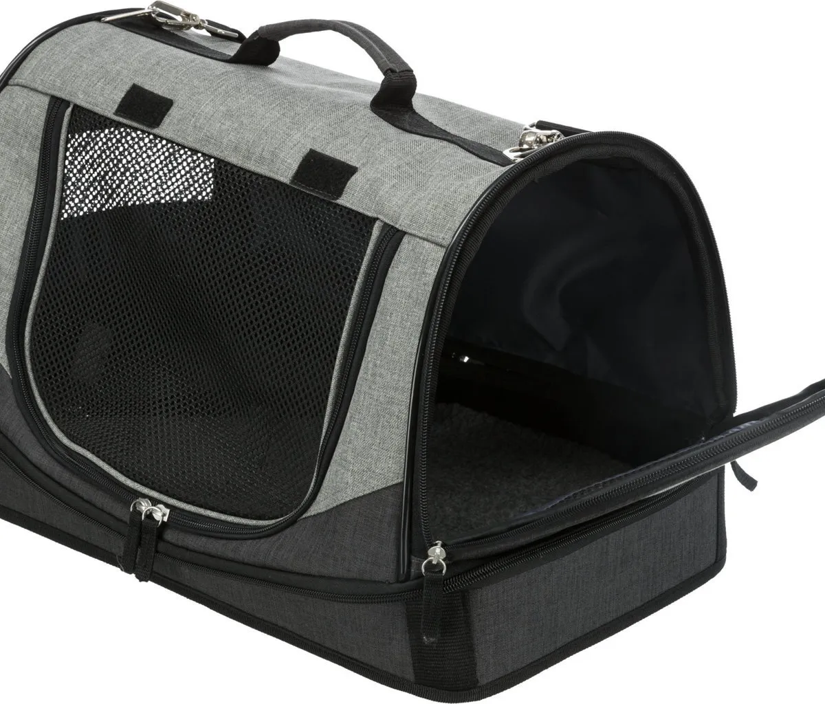 Transportní taška-pelíšek HOLLY 50x30x30 cm nylon,černo/šedá (max 15kg)