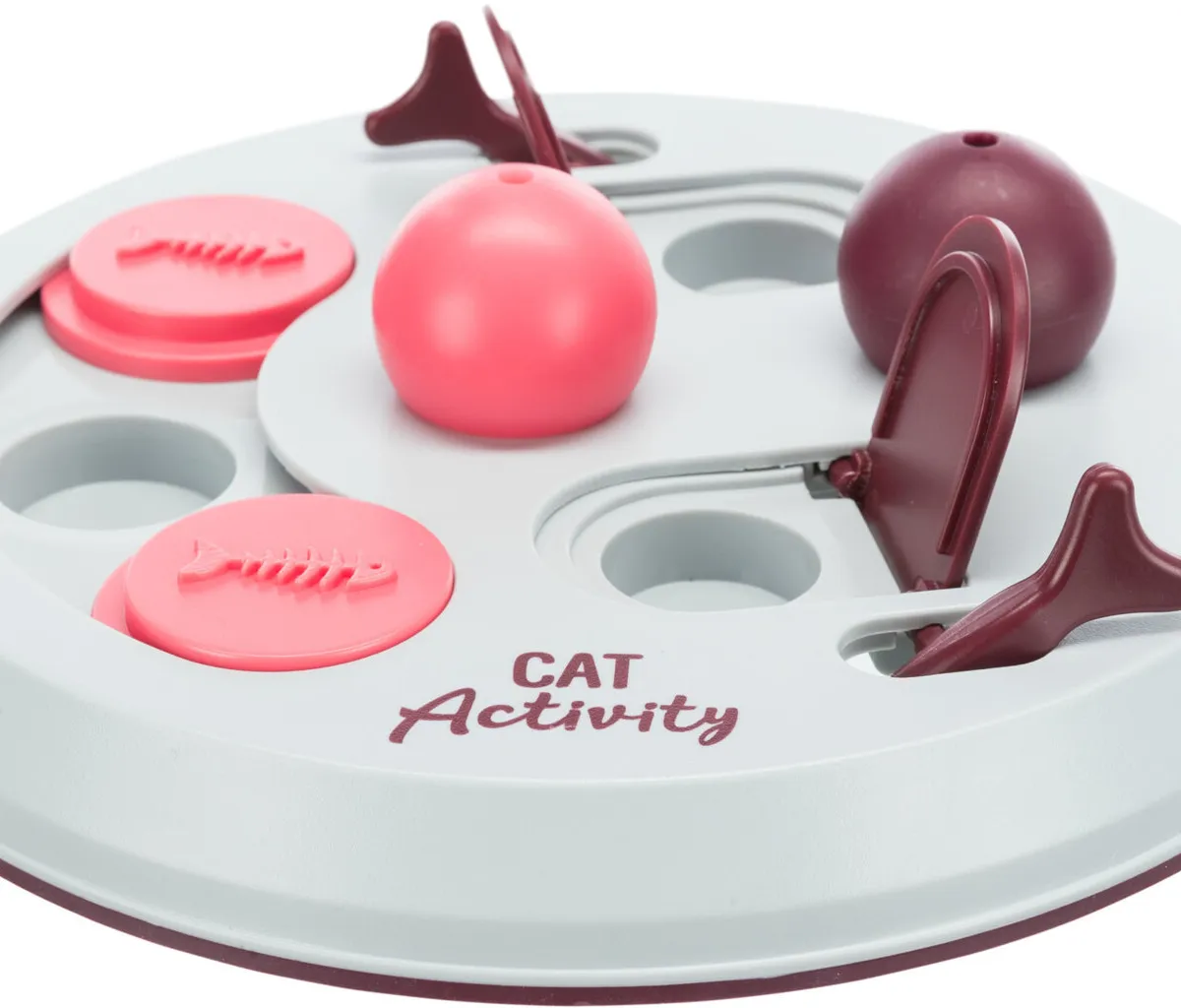 Cat Activity FLIP BOARD, strategická hra,  ø 23, vínová/růžová/šedá