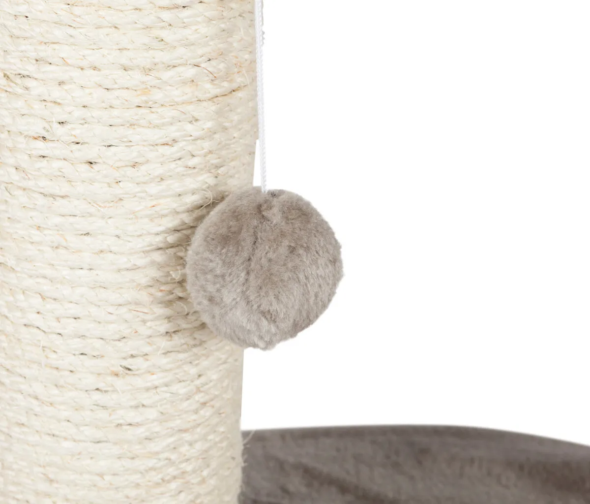 Škrábadlo MARCELA, podesta, 2 sloupky, odpočívadlo, 60cm, sisal/béžový plyš