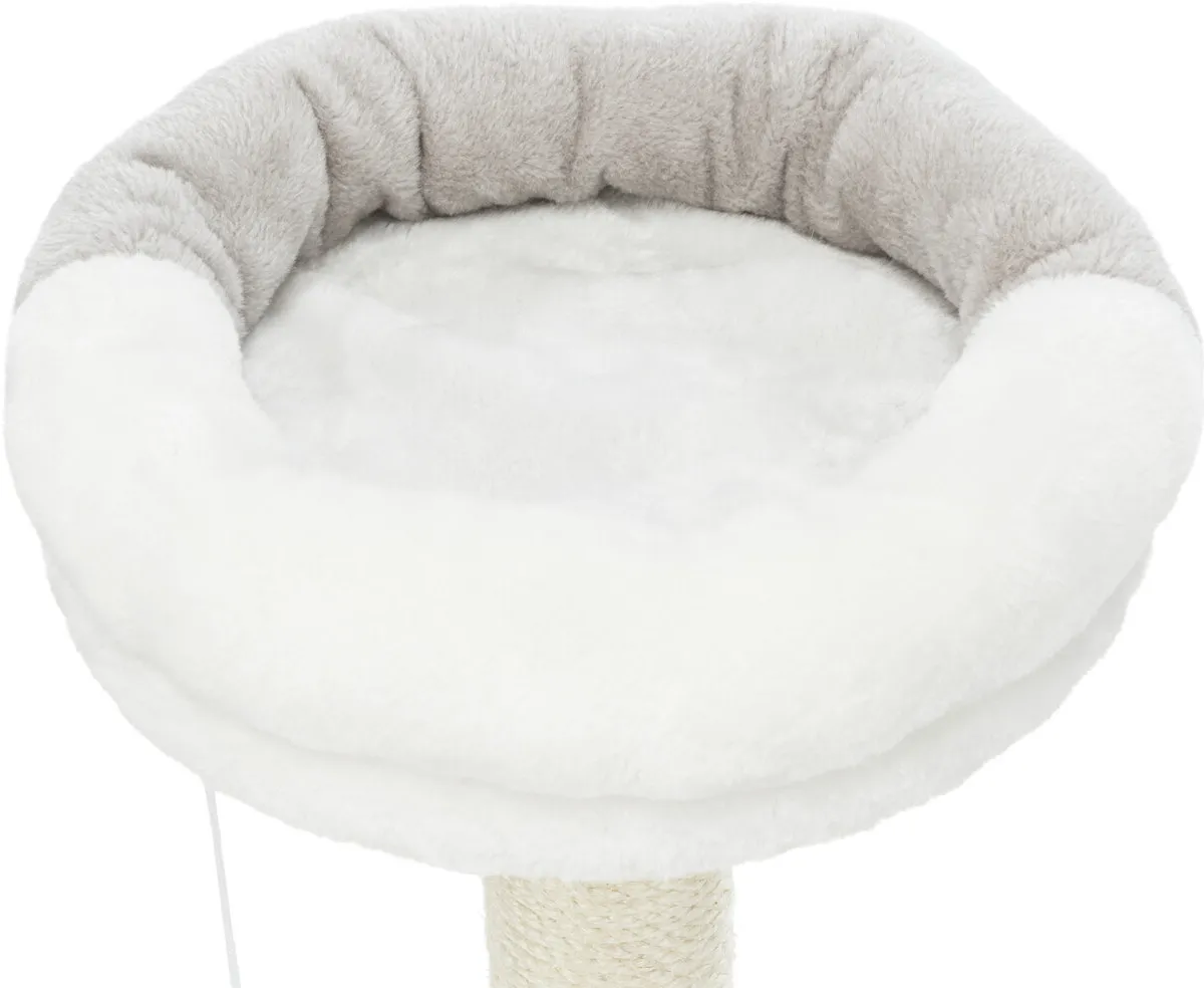 Škrábadlo jednopatrové kulaté NURIA  71 cm,  - bílo/šedé