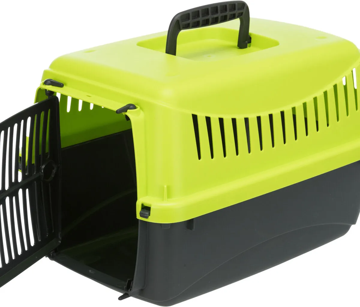 Transportní box CAPRI XXS: 26 x 25 x 39cm, max.do 4 kg - antracit/zelená