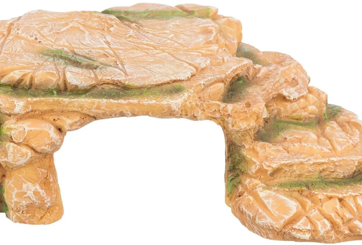 Skalní plošina s jeskyní, polyesterová pryskyřice, 25x8x18 cm