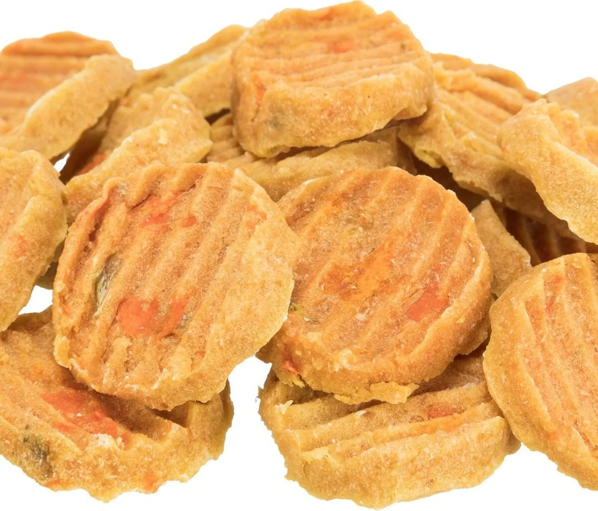 Sweet Potatoe Crossies, bramborové penízky s kuřetem,  100g
