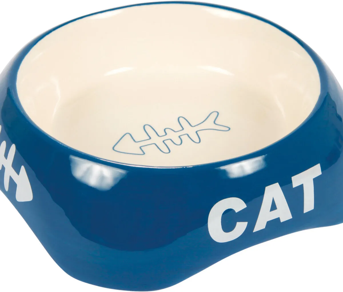 Keramická miska 200ml/13cm - CAT + rybí kostra