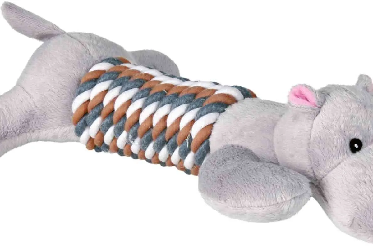 Plyšové aportovací zvířátko pes/hroch 32 cm