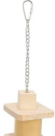 Závěsný systém na pamlsky pro papoušky, bambus/dřevo, 35cm