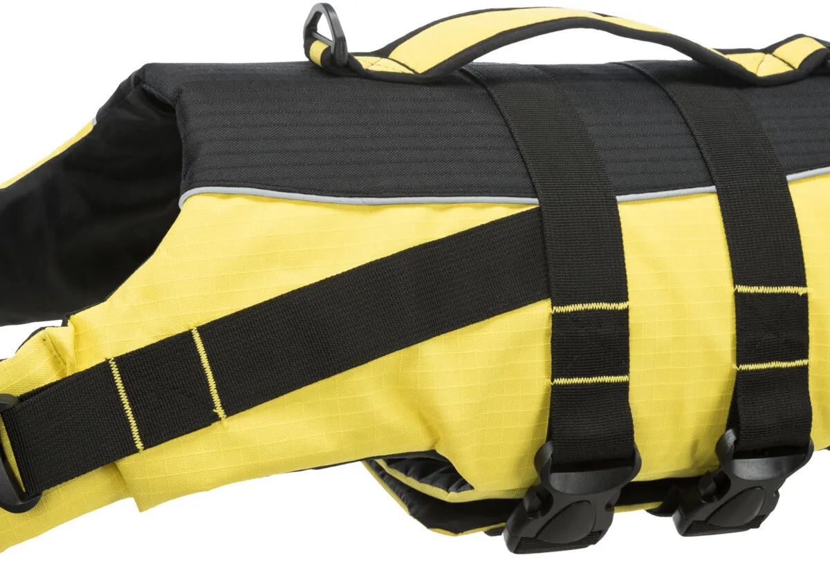 Life Vest plavací vesta pro psa M 45 cm: 45-72 cm, do 30kg žluto/černá