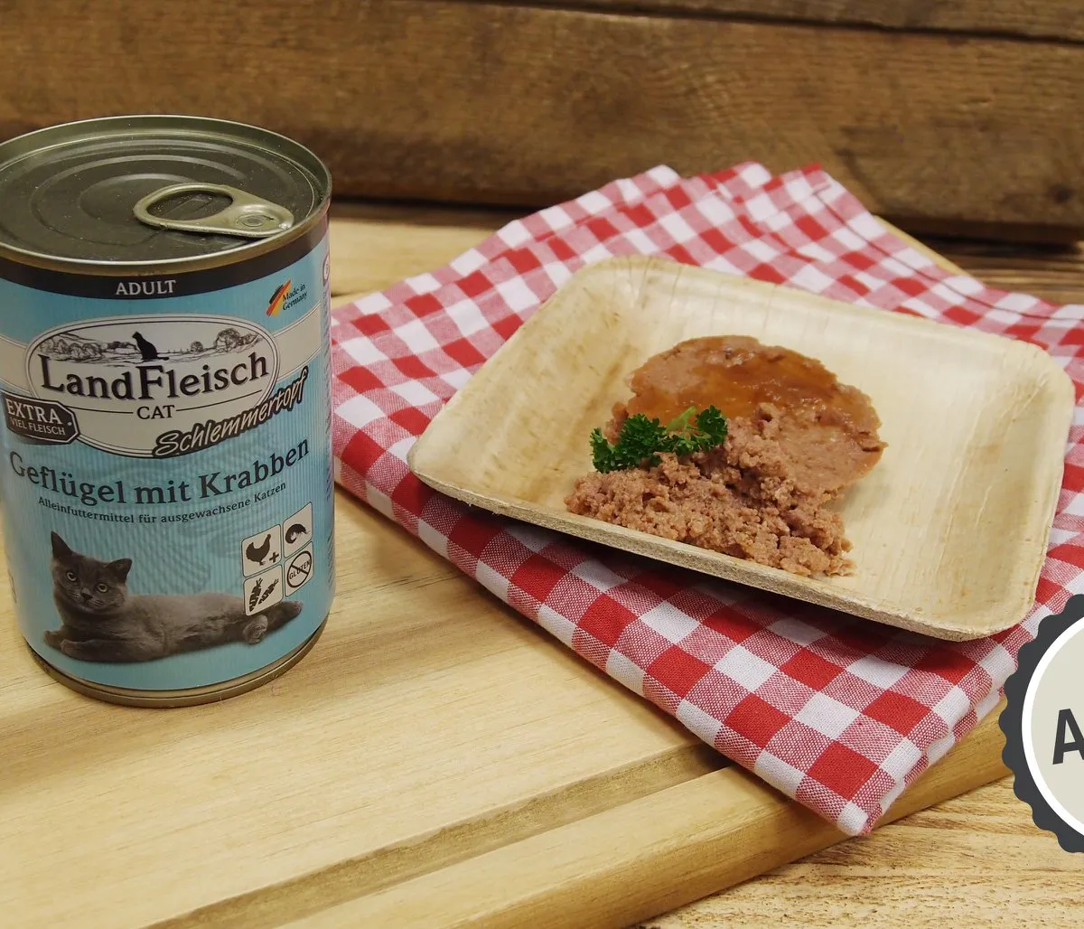 Landfleisch Cat Adult Topf drůbeží, krevety 400g