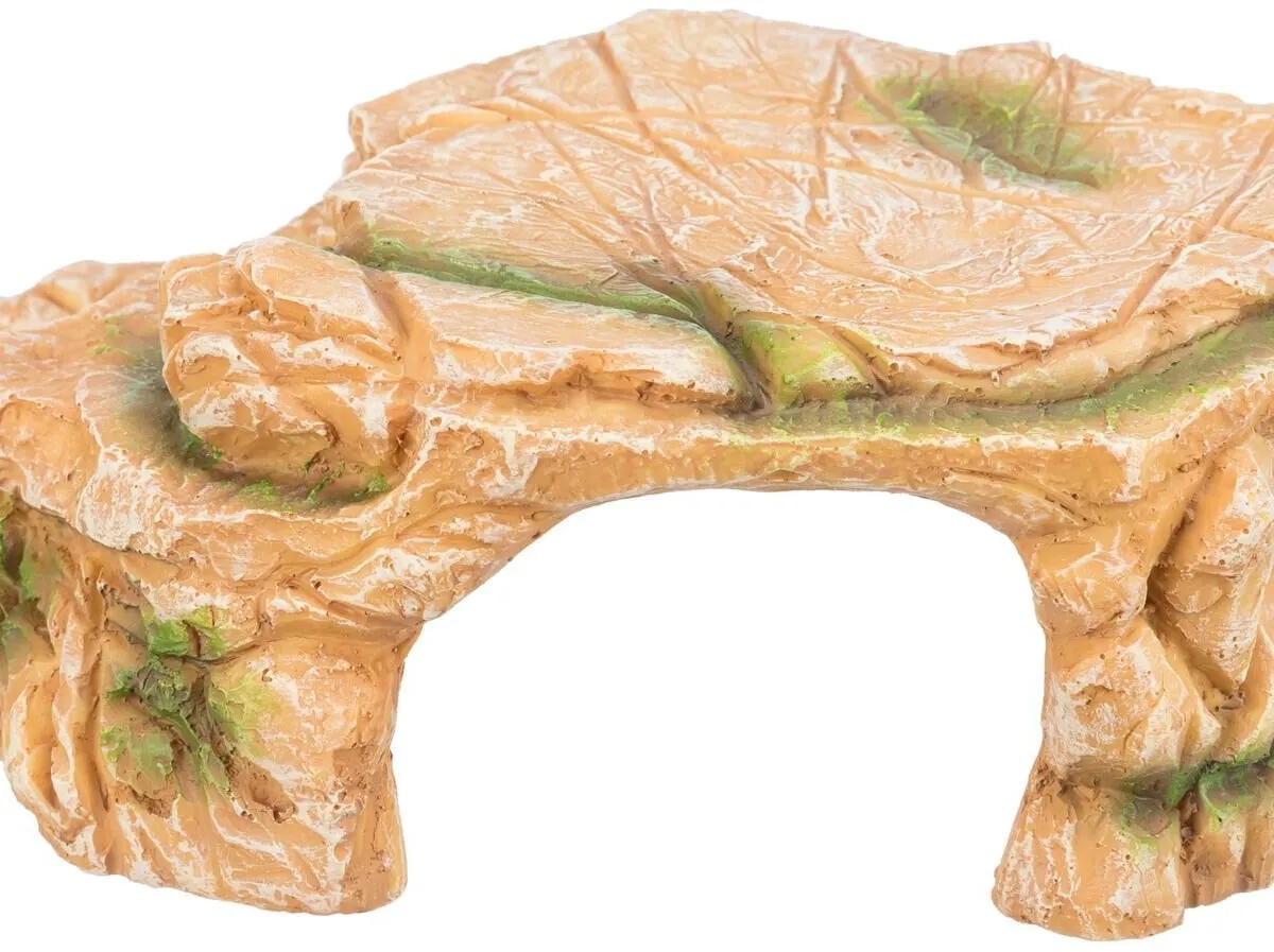 Skalní plošina s jeskyní, polyesterová pryskyřice, 25x8x18 cm
