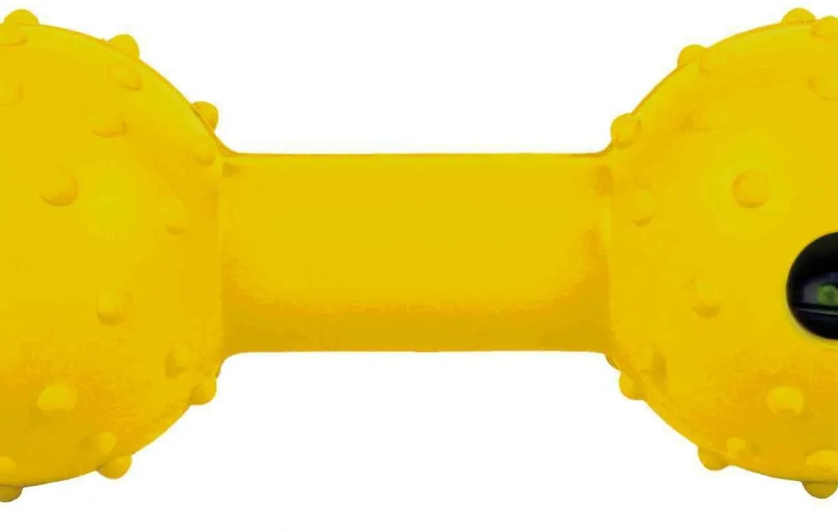 Činka s rolničkou, tvrdá guma 12cm