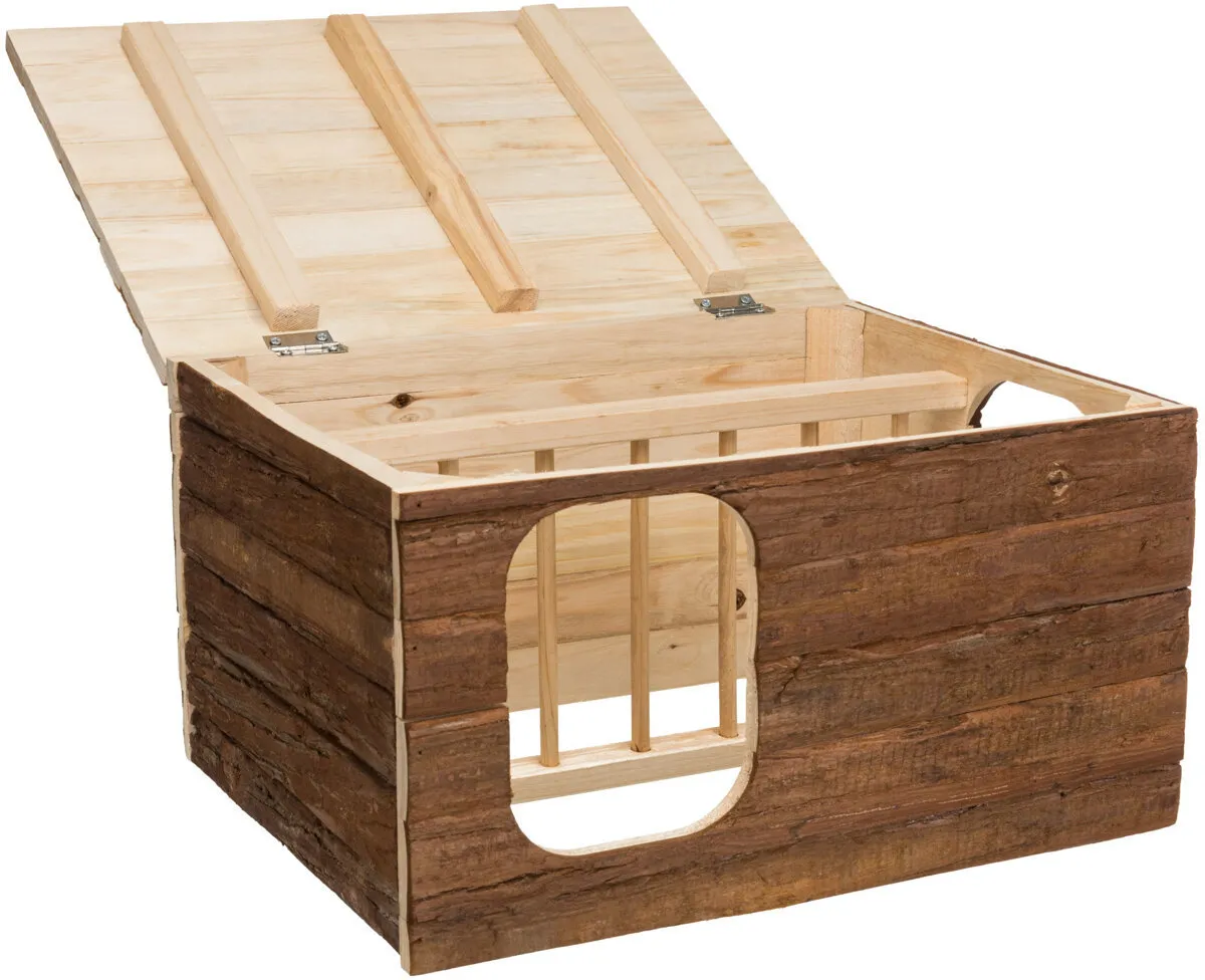 Natural Living přírodní dř. domek HILKE s jesličkami 40x23x32 cm
