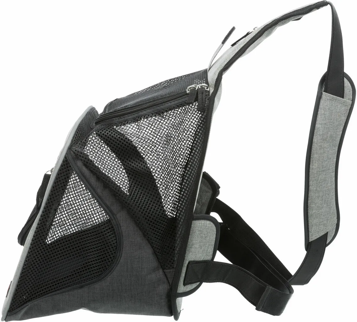 Nylonový batoh SAVINA klokanka 30x26x33cm černo-šedý (max. 10kg)