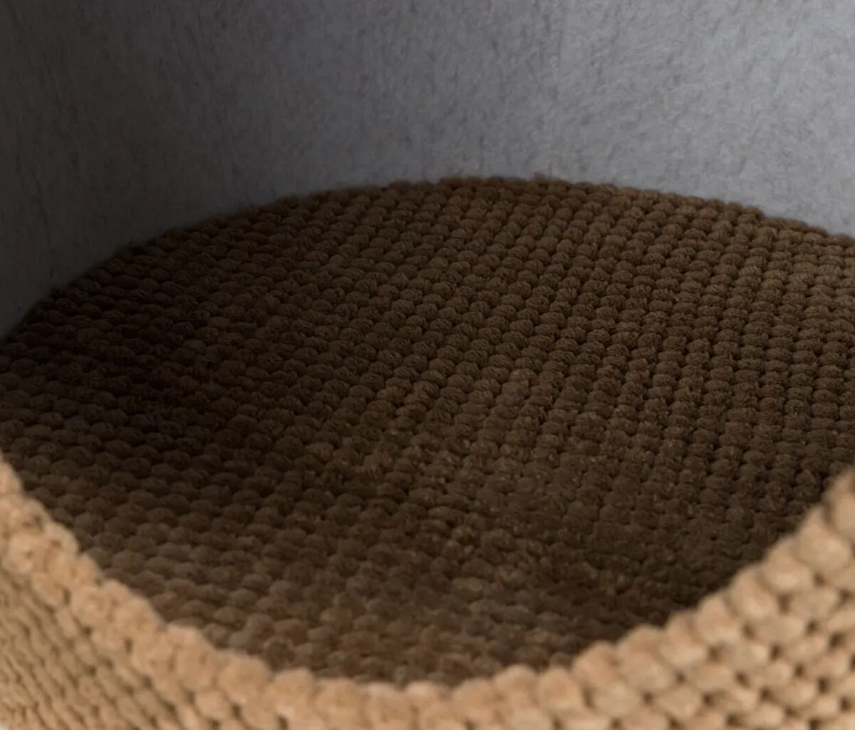 Jeskyně se škrabacím míčem, ø 36 × 50 cm, plyš/sisal, taupe