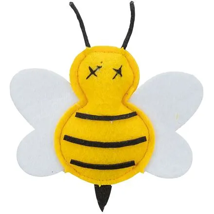 Hmyzáček - filcová hračka pro kočky (beruška/vosa/kobylka), 11 cm