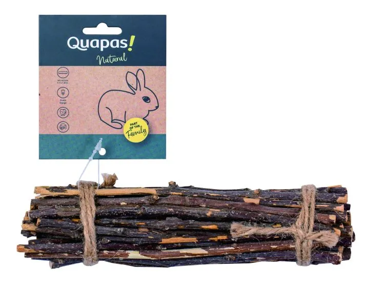 Quapas! Tyčinky z jabloňového dřeva pro hlodavce 18cm 20ks
