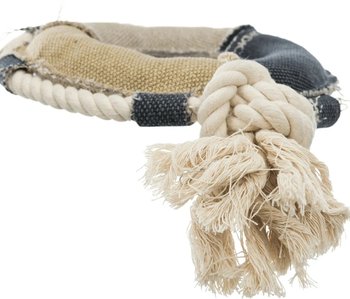 BE NORDIC záchranný kruh, tkanina/lano,  ø 30 cm  - DOPRODEJ