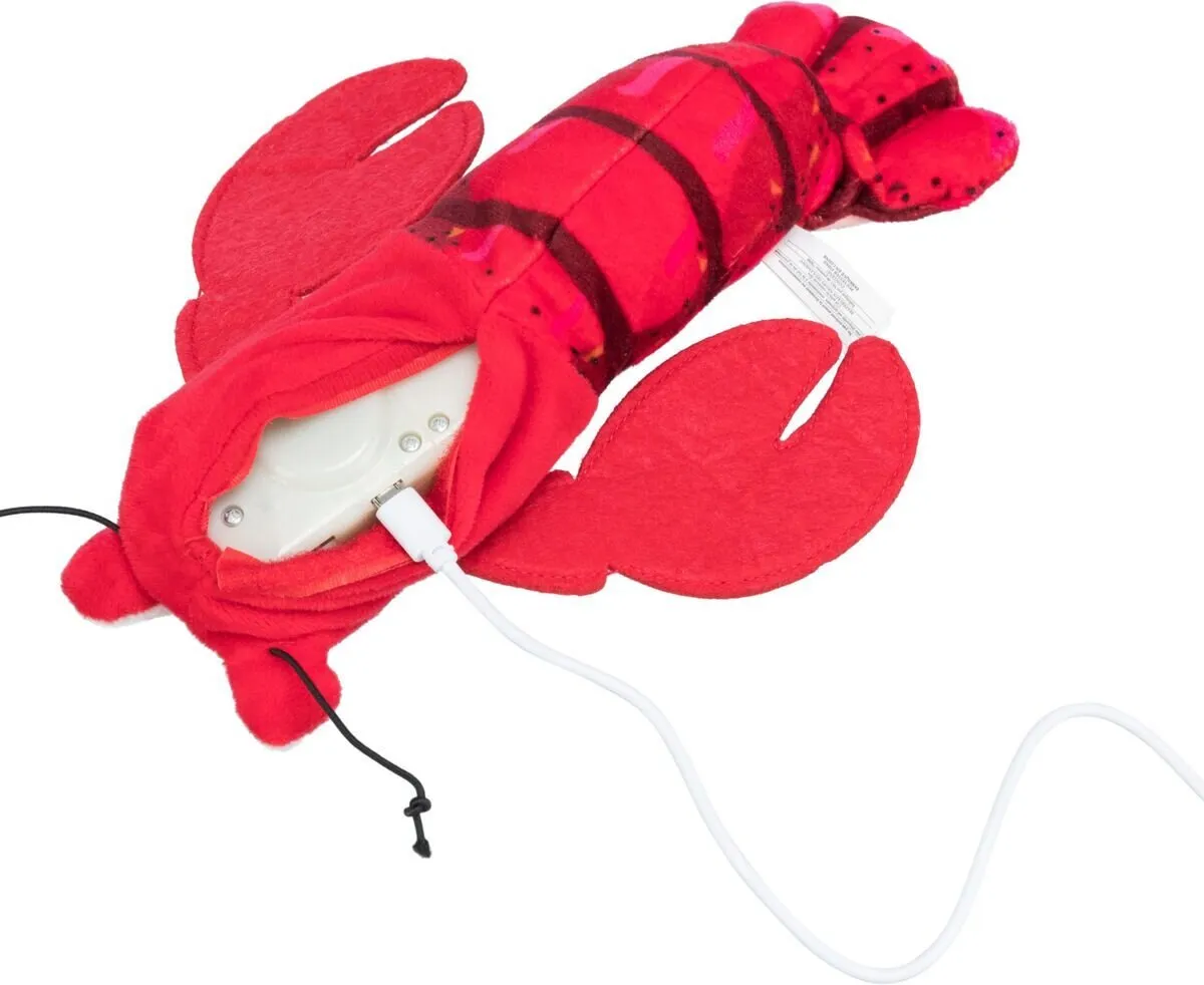 Kreveta jako živá, mrskající se, s catnipem, látka, 23 cm (RP 0,90 Kč)