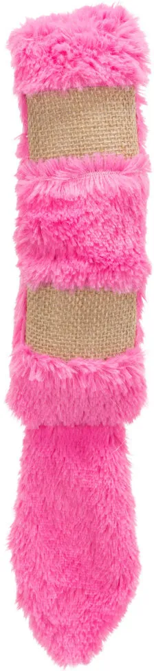 Poduška s ocasem XXL, plyš/juta/catnip, šusticí, 39cm