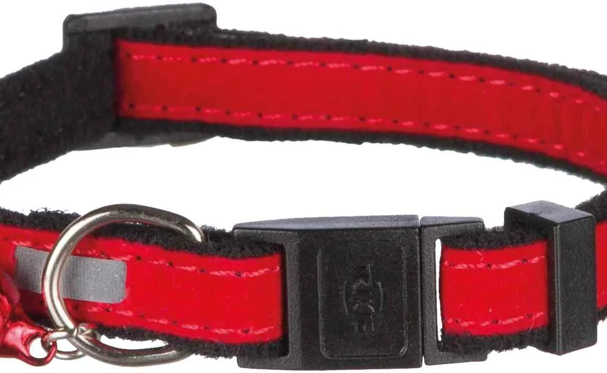 Obojek pro kočku reflexní, sametový 22-36 cm