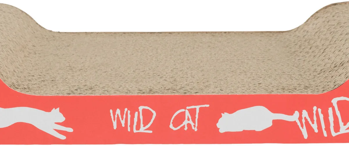 WILD CAT škrábací karton 41x7x24 cm oranžový