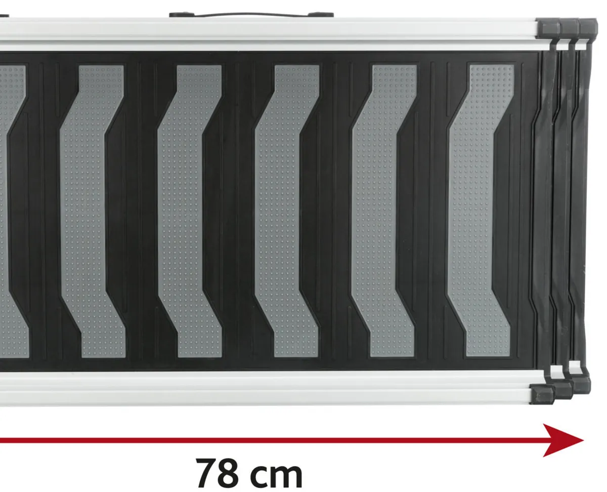 Rampa, 3-dílná, skládací, 40x78-175cm, 6,8kg, černá/šedá