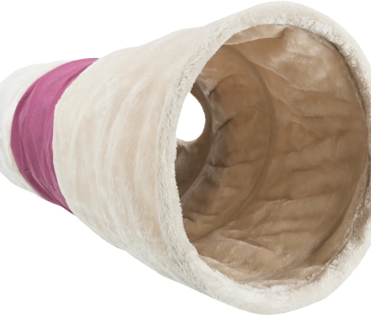 XXL tunel pro kočky, plyšový se šustící fólií, 3 otvory, ø 35 × 115 cm