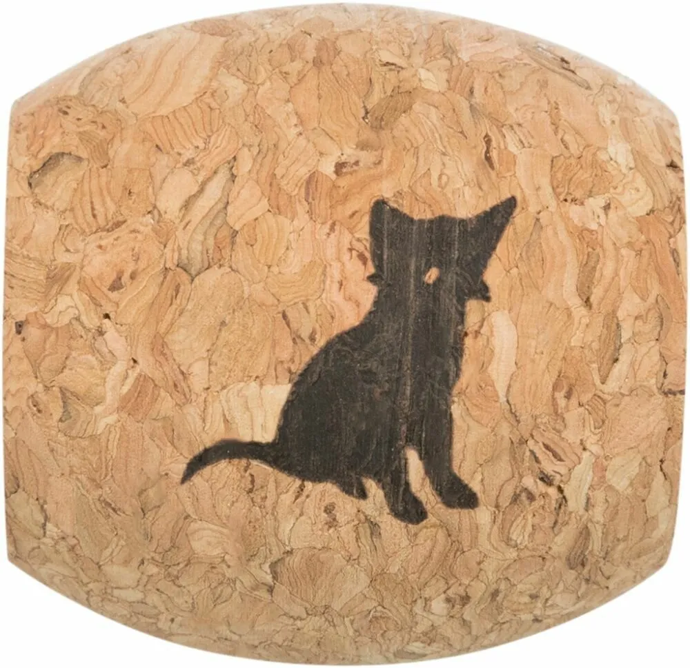 Korkový soudek s potiskem, hračka pro kočku, 4cm