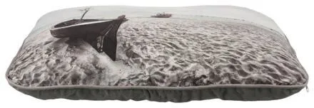 Polštář Beach tmavošedá / fotopotisk - DOPRODEJ
