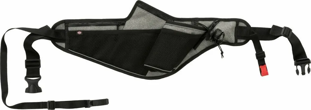 Joggingový pás s vodítkem, pás: 70-130 cm, vodítko 1.15-1.50 m, 20mm, šedá