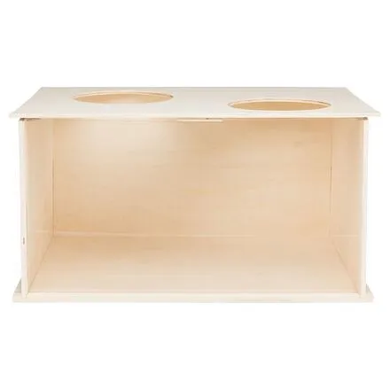 Box na norování pro králíky, 58 x 30 x 38 cm, dřevo/akryl
