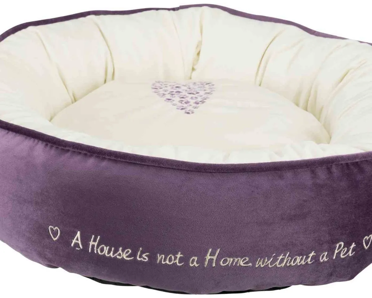 Pelech kulatý PET´S HOME 50 cm fialovo/krémový - DOPRODEJ