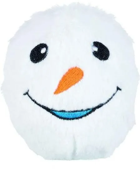 Vánoční sněhové míčky, plyšové, se zvukem 10 cm
