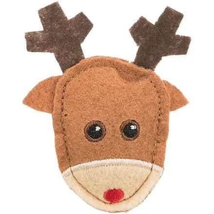 Xmas figure set - sada vánočních hraček sob a perníček, 8 cm, filc