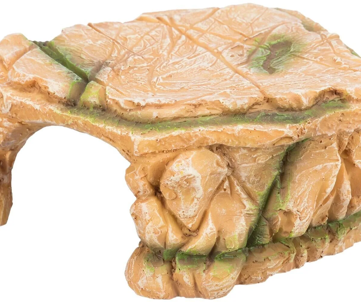 Skalní plošina s jeskyní, polyesterová pryskyřice, 25x8x18 cm