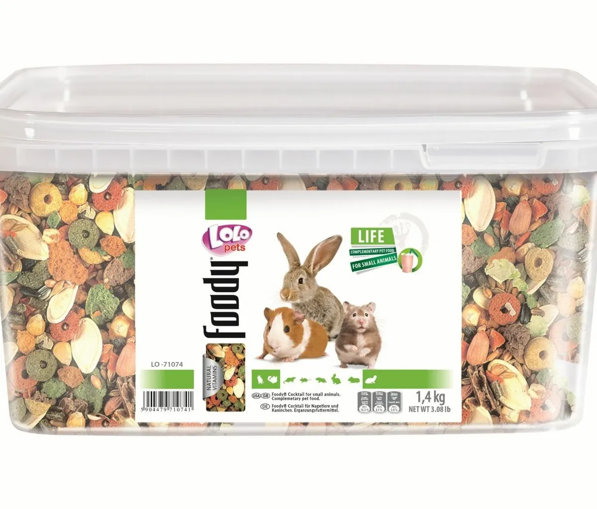 LOLO - exotik mix kompl. krmivo pro hlodavce kyblík 1,4 kg
