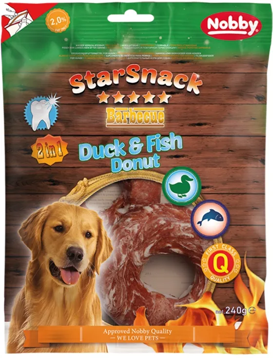 Nobby StarSnack BBQ Duck, Fish Donut pamlsky