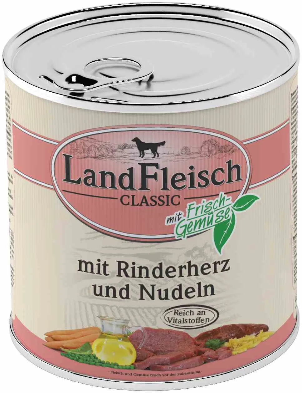 Landfleisch Dog Classic hovězí srdce s těstovinou