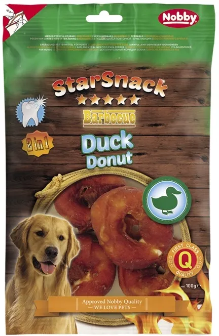 Nobby StarSnack BBQ Duck Donut pamlsky pro psy
