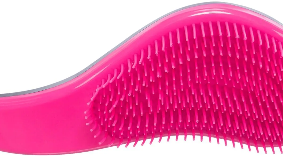 Měkký plastový kartáč pro kočky, 19cm, růžová/černá
