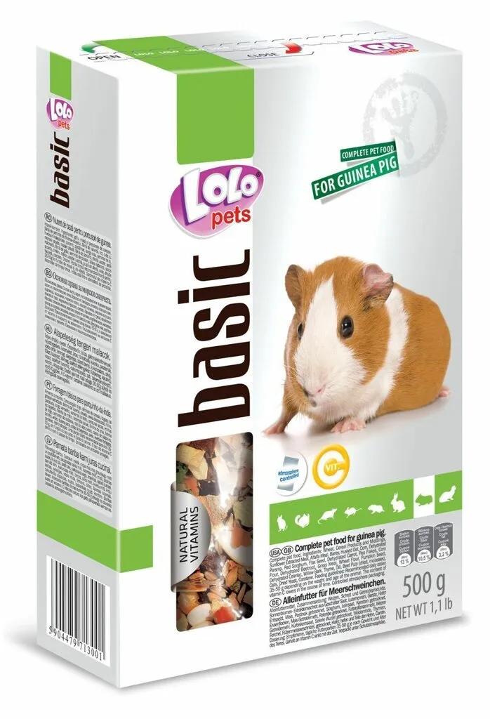 LOLO BASIC kompletní krmivo pro morčata 3 L, 2 kg kyblík