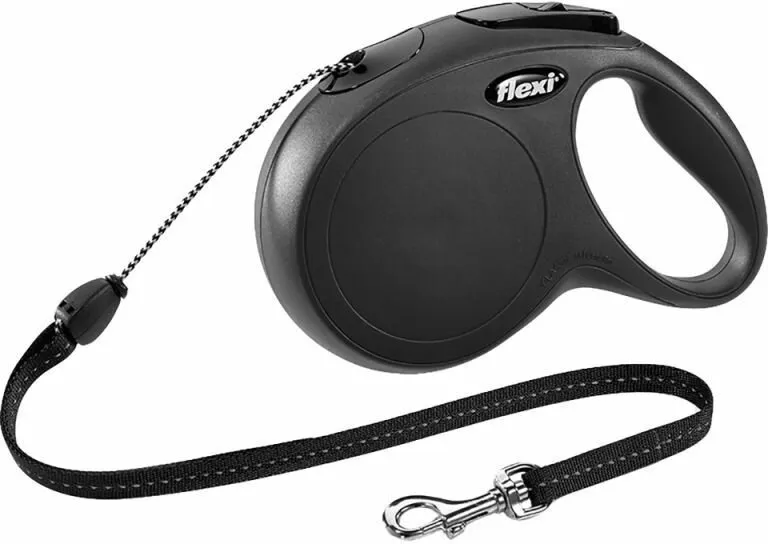 Flexi New Classic SET M šňůra 5 m, max. 20kg+zásobník - DOPRODEJ