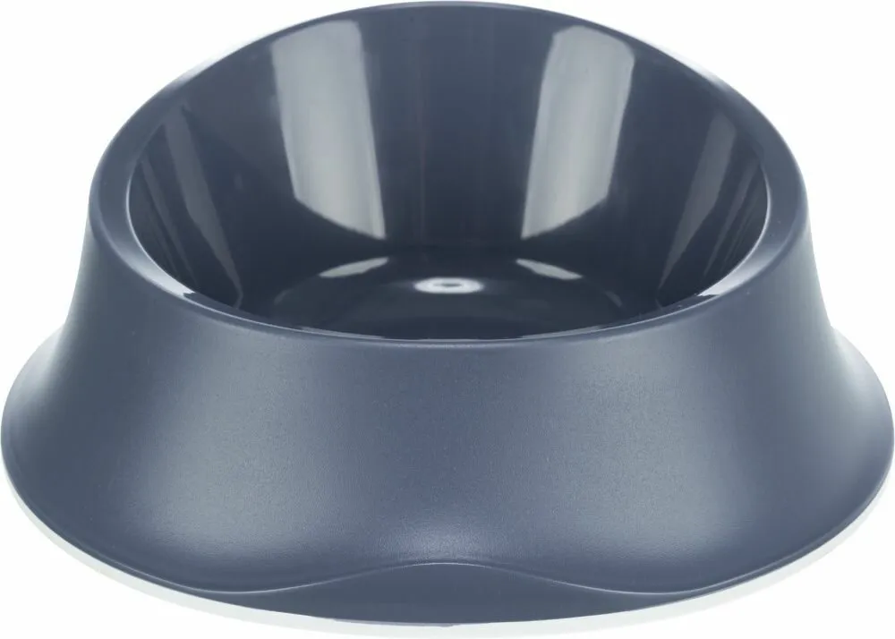 Plastová miska proti vyhazování potravy, gumový kroužek, 0.35 l/ø 18 cm, modrá
