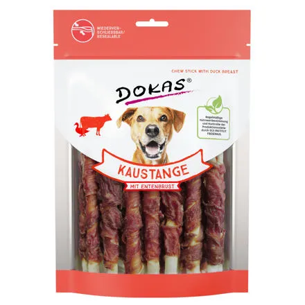 Dokas - Tyčinky z hovězí kůže obalené kachním